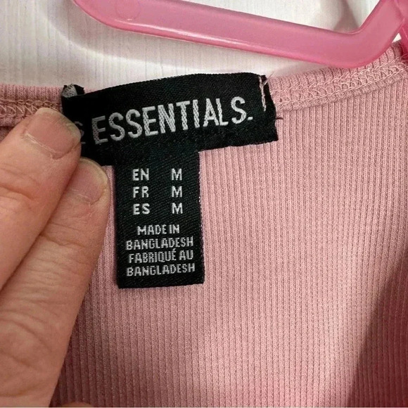 SWS Essentials Tank Top Cropped Ribbed Racerback  Pink Size Medium - Picture 6 of 16